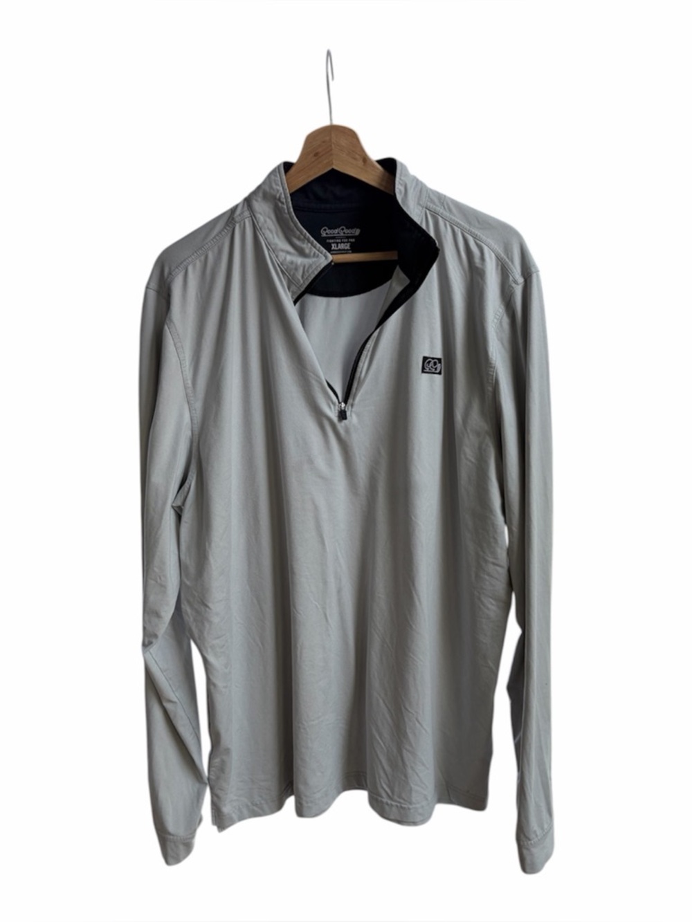 Good Good Slicr Q-zip Performance Gray Quarter-Zip Pullover Top